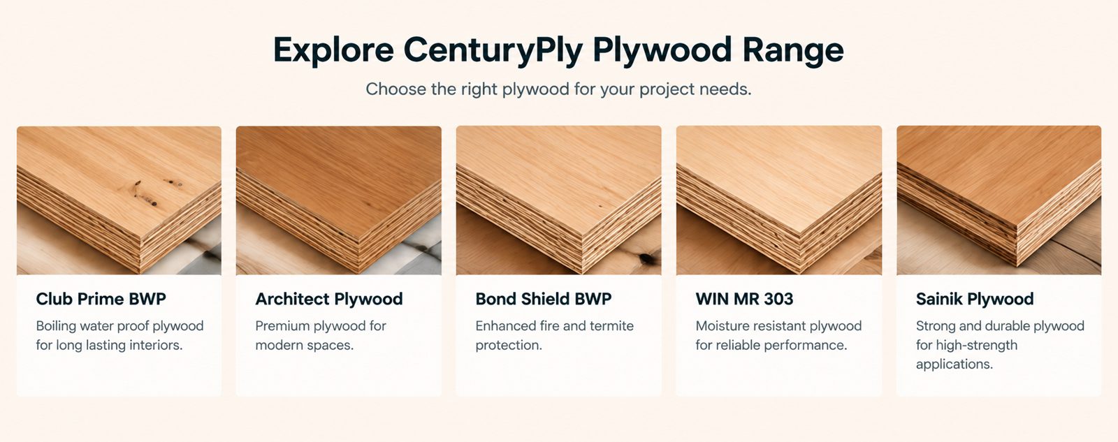 Explore CenturyPly Plywood Range