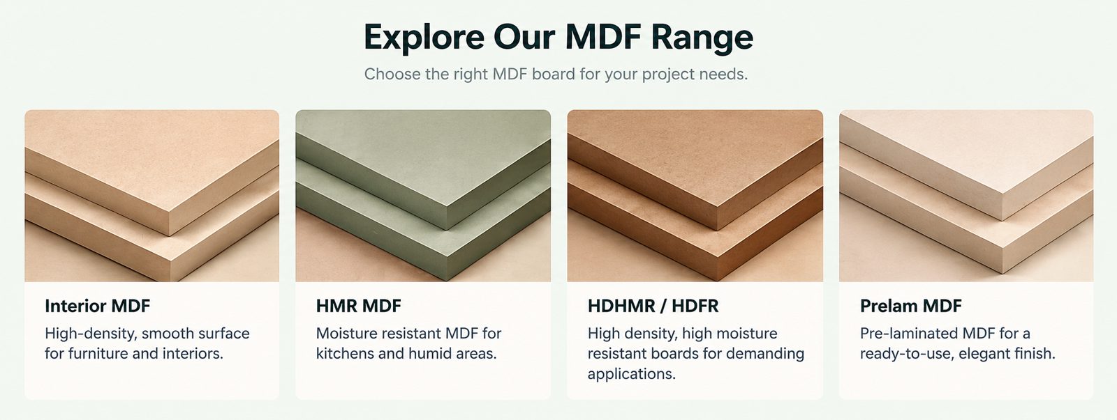 Explore Our MDF Range