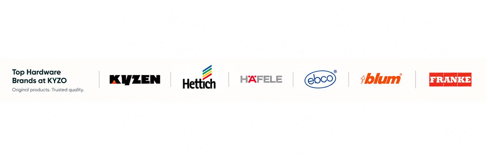 Top Hardware Brands at KYZO