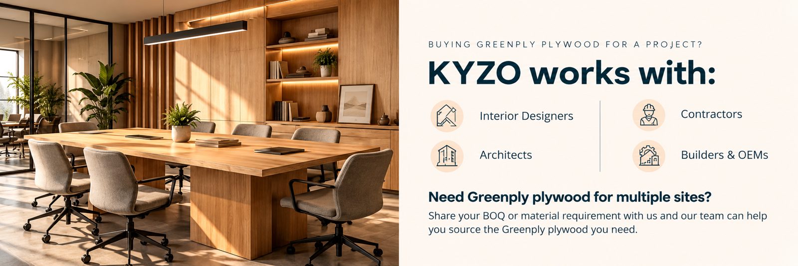 Modern Meeting Room with Greenply Solutions