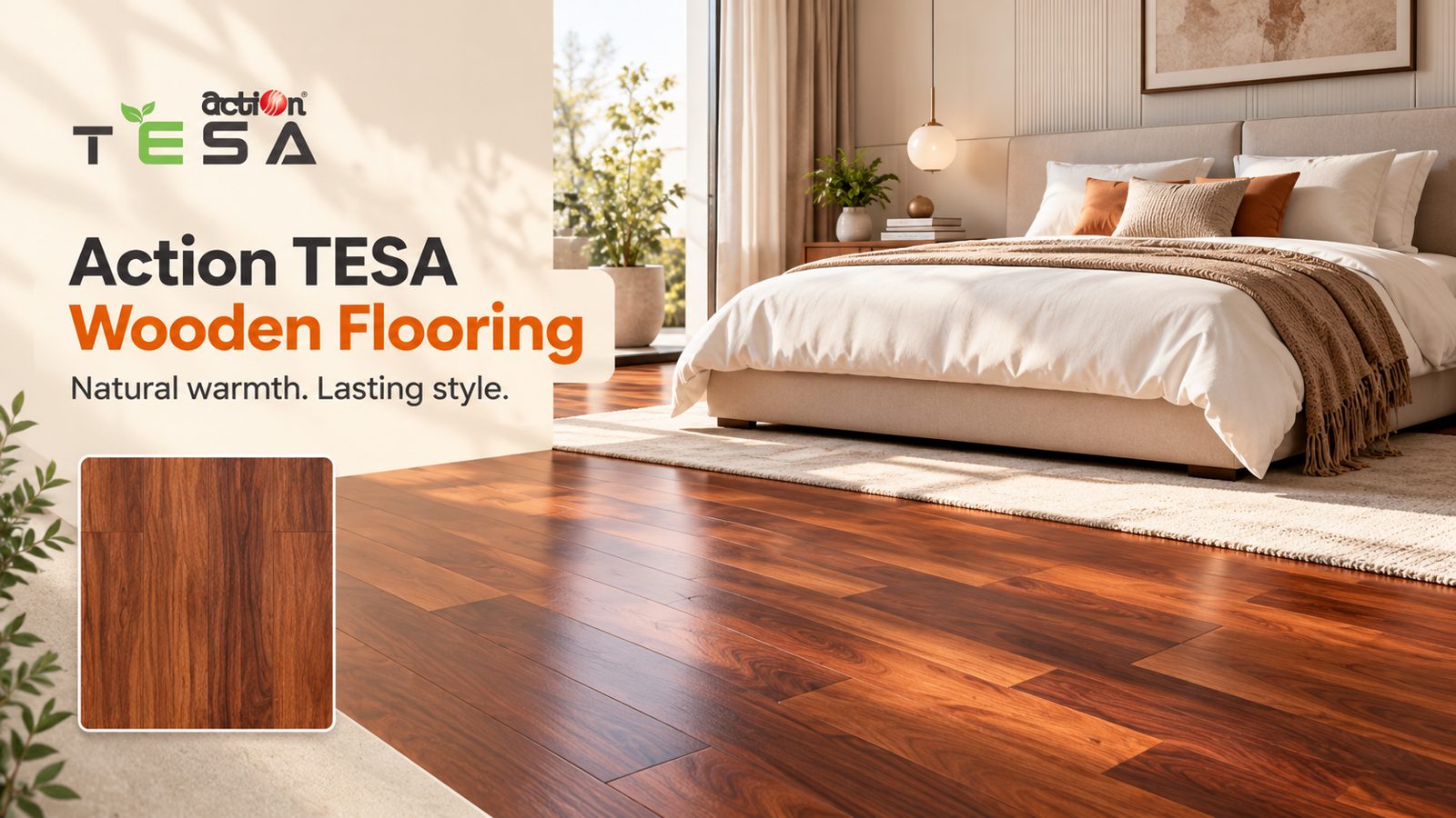 Premium Wooden Flooring Bedroom Ad