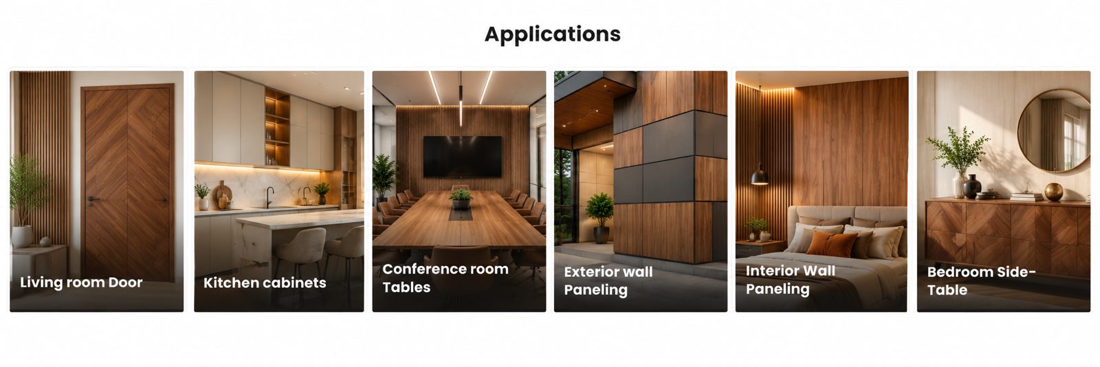 Modern Wood Paneling Applications Grid