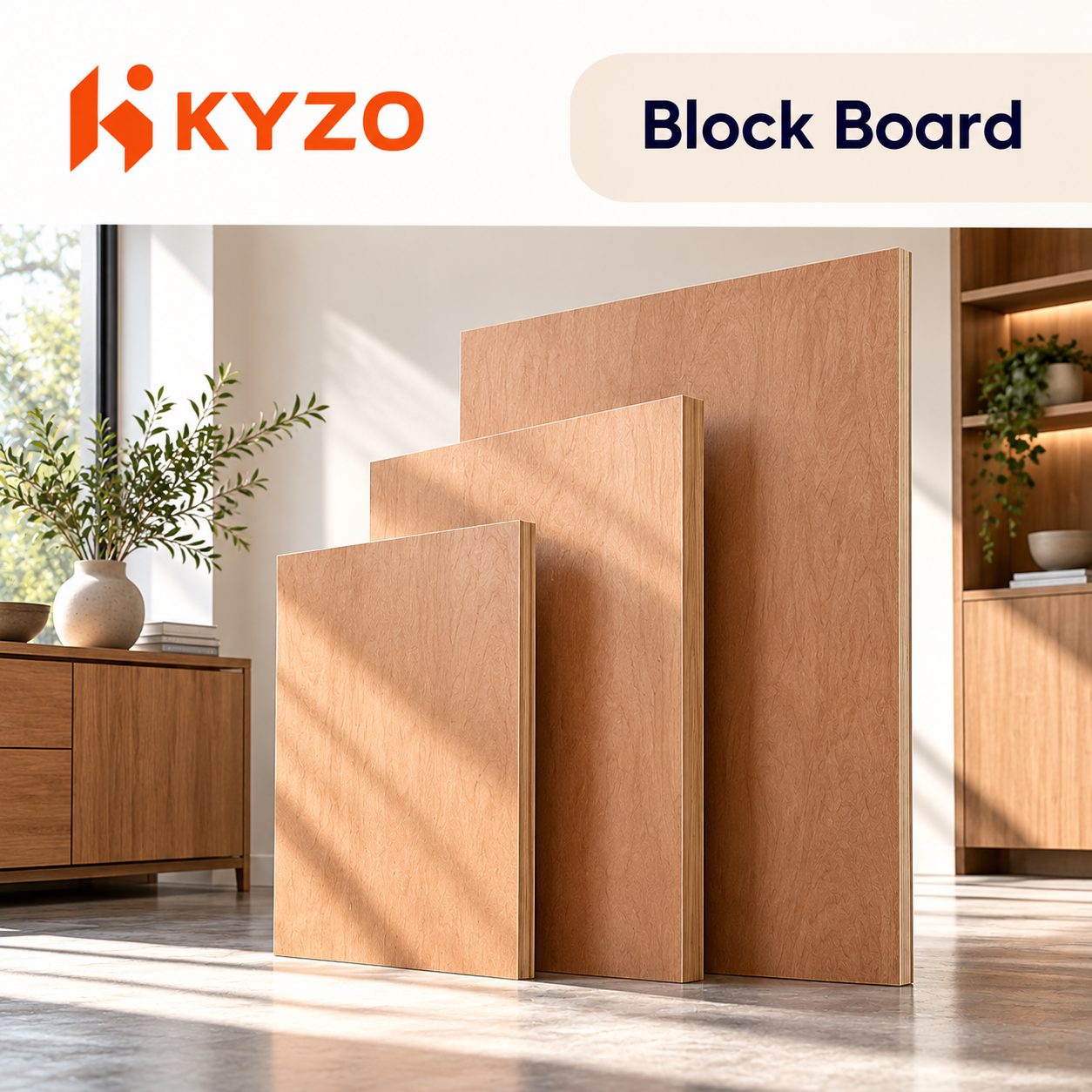 KYZO Block Board Interior Showcase