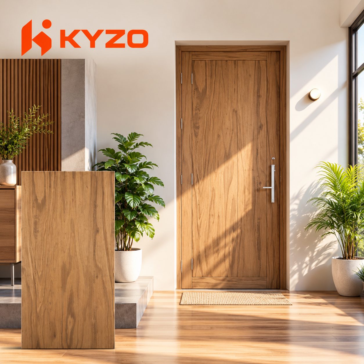 Warm Wood Doorway with KYZO Design